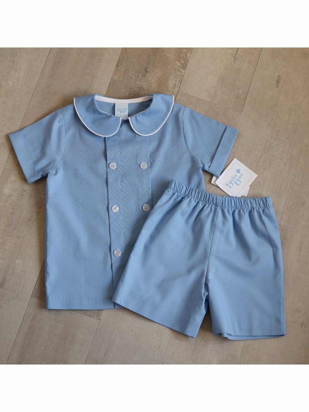 Blue Dressy Classic Shorts Set Bailey Boys Double Breasted Size 4T Vacation NWT